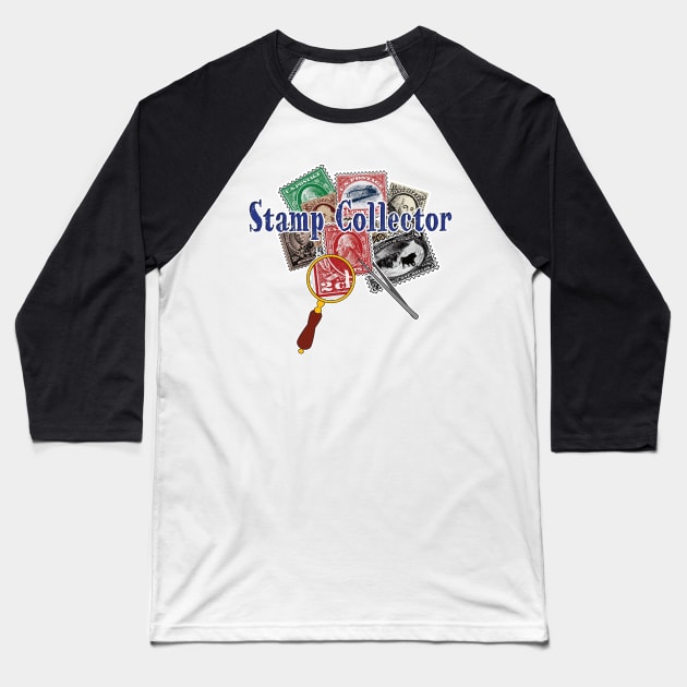 Stamp Collector Baseball T-Shirt by jw608